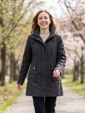 Sandwich Vertical Striped Coat